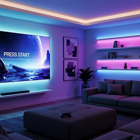 tiras led para iluminaci&oacute;n de sal&oacute;n